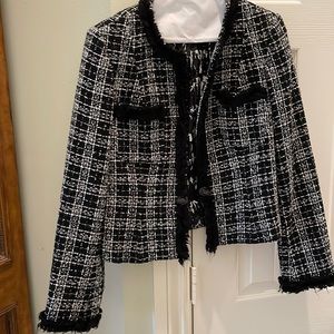 Inc black and white jacket  lined